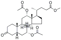 5-BETA-CHOLANIC ACID-7-ALPHA, 12-ALPHA-DIOL-3-ONE DIACETATE METHYL ESTER Struktur