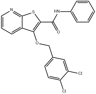 3-[(3,4-DICHLOROBENZYL)OXY]-N-PHENYLTHIENO[2,3-B]PYRIDINE-2-CARBOXAMIDE Struktur