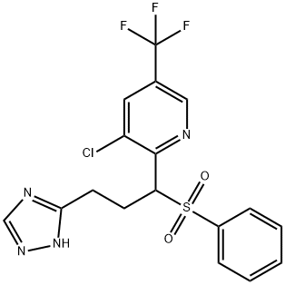 1-[3-CHLORO-5-(TRIFLUOROMETHYL)-2-PYRIDINYL]-3-(1H-1,2,4-TRIAZOL-3-YL)PROPYL PHENYL SULFONE Struktur