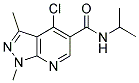 N5-ISOPROPYL-4-CHLORO-1,3-DIMETHYL-1H-PYRAZOLO[3,4-B]PYRIDINE-5-CARBOXAMIDE Struktur