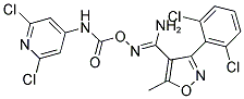 3-(2,6-DICHLOROPHENYL)-N'-(([(2,6-DICHLOROPYRIDIN-4-YL)AMINO]CARBONYL)OXY)-5-METHYLISOXAZOLE-4-CARBOXIMIDAMIDE Struktur