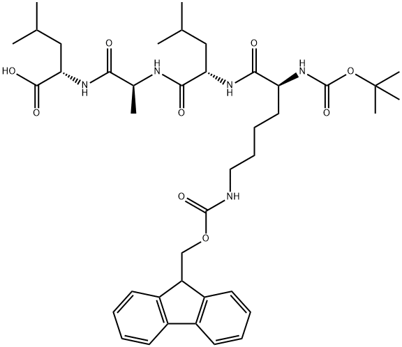 BOC-LYS(FMOC)-LEU-ALA-LEU-OH Struktur