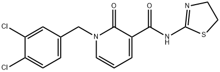 1-(3,4-DICHLOROBENZYL)-N-(4,5-DIHYDRO-1,3-THIAZOL-2-YL)-2-OXO-1,2-DIHYDRO-3-PYRIDINECARBOXAMIDE Struktur