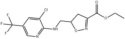 ETHYL 5-(([3-CHLORO-5-(TRIFLUOROMETHYL)-2-PYRIDINYL]AMINO)METHYL)-4,5-DIHYDRO-3-ISOXAZOLECARBOXYLATE Struktur