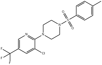 1-[3-CHLORO-5-(TRIFLUOROMETHYL)-2-PYRIDINYL]-4-[(4-METHYLPHENYL)SULFONYL]PIPERAZINE Struktur