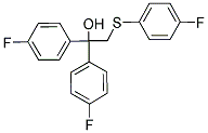 1,1-BIS(4-FLUOROPHENYL)-2-[(4-FLUOROPHENYL)SULFANYL]-1-ETHANOL Struktur