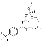 O,O-DIETHYL O-(6-(METHOXYMETHYL)-2-[4-(TRIFLUOROMETHYL)PHENYL]PYRIMIDIN-4-YL) PHOSPHOTHIOATE Struktur