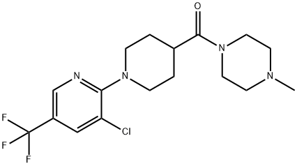 (1-[3-CHLORO-5-(TRIFLUOROMETHYL)-2-PYRIDINYL]-4-PIPERIDINYL)(4-METHYLPIPERAZINO)METHANONE Struktur