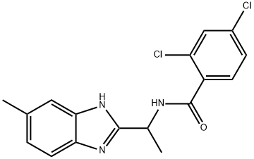 2,4-DICHLORO-N-[1-(5-METHYL-1H-1,3-BENZIMIDAZOL-2-YL)ETHYL]BENZENECARBOXAMIDE Struktur