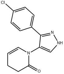 1-[3-(4-CHLOROPHENYL)-1H-PYRAZOL-4-YL]-3,4-DIHYDRO-2(1H)-PYRIDINONE Struktur