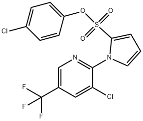 4-CHLOROPHENYL 1-[3-CHLORO-5-(TRIFLUOROMETHYL)-2-PYRIDINYL]-1H-PYRROLE-2-SULFONATE Struktur