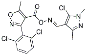 4-[(([(5-CHLORO-1,3-DIMETHYL-1H-PYRAZOL-4-YL)METHYLENE]AMINO)OXY)CARBONYL]-3-(2,6-DICHLOROPHENYL)-5-METHYLISOXAZOLE Struktur