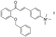 1-[2-(BENZYLOXY)PHENYL]-3-[4-(1,1,1-TRIMETHYLAMMONIO)PHENYL]PROP-2-EN-1-ONE IODIDE Struktur