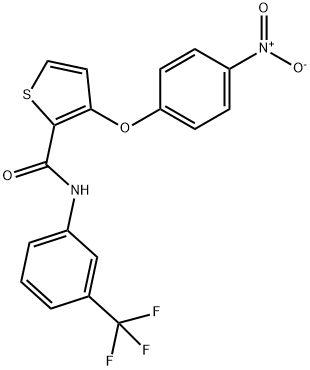 3-(4-NITROPHENOXY)-N-[3-(TRIFLUOROMETHYL)PHENYL]-2-THIOPHENECARBOXAMIDE Struktur