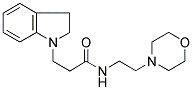 2,3-DIHYDRO-N-(2-MORPHOLINOETHYL)-1-(1H)-INDOLEPROPANAMIDE Struktur