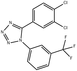 5-(3,4-DICHLOROPHENYL)-1-[3-(TRIFLUOROMETHYL)PHENYL]-1H-1,2,3,4-TETRAAZOLE Struktur