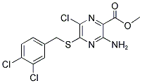 METHYL 3-AMINO-6-CHLORO-5-[(3,4-DICHLOROBENZYL)THIO]PYRAZINE-2-CARBOXYLATE Struktur