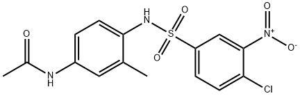 N1-(4-([(4-CHLORO-3-NITROPHENYL)SULFONYL]AMINO)-3-METHYLPHENYL)ACETAMIDE Struktur