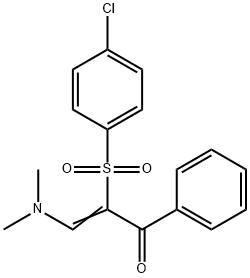 2-[(4-CHLOROPHENYL)SULFONYL]-3-(DIMETHYLAMINO)-1-PHENYL-2-PROPEN-1-ONE Struktur