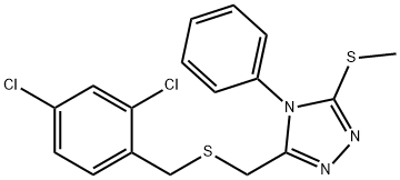 2,4-DICHLOROBENZYL [5-(METHYLSULFANYL)-4-PHENYL-4H-1,2,4-TRIAZOL-3-YL]METHYL SULFIDE Struktur