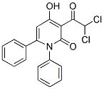 3-(2,2-DICHLOROACETYL)-4-HYDROXY-1,6-DIPHENYL-1,2-DIHYDROPYRIDIN-2-ONE Struktur