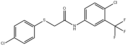 2-[(4-CHLOROPHENYL)SULFANYL]-N-[4-CHLORO-3-(TRIFLUOROMETHYL)PHENYL]ACETAMIDE Struktur