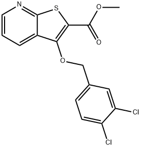 METHYL 3-[(3,4-DICHLOROBENZYL)OXY]THIENO[2,3-B]PYRIDINE-2-CARBOXYLATE Struktur