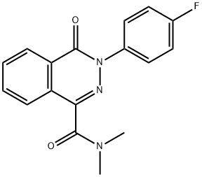 3-(4-FLUOROPHENYL)-N,N-DIMETHYL-4-OXO-3,4-DIHYDRO-1-PHTHALAZINECARBOXAMIDE Struktur