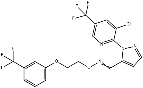 1-[3-CHLORO-5-(TRIFLUOROMETHYL)-2-PYRIDINYL]-1H-PYRAZOLE-5-CARBALDEHYDE O-(2-[3-(TRIFLUOROMETHYL)PHENOXY]ETHYL)OXIME Struktur