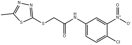 N-(4-CHLORO-3-NITROPHENYL)-2-[(5-METHYL-1,3,4-THIADIAZOL-2-YL)SULFANYL]ACETAMIDE Struktur