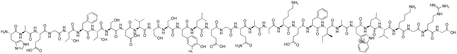 ([125I]-TYR)-GLP-1 (7-37) (HUMAN, BOVINE, GUINEA PIG, MOUSE, RAT) Struktur