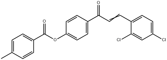 4-[3-(2,4-DICHLOROPHENYL)ACRYLOYL]PHENYL 4-METHYLBENZENECARBOXYLATE Struktur