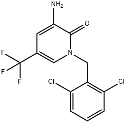 3-AMINO-1-(2,6-DICHLOROBENZYL)-5-(TRIFLUOROMETHYL)-2(1H)-PYRIDINONE Struktur