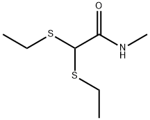 2,2-BIS(ETHYLSULFANYL)-N-METHYLACETAMIDE Struktur