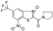 7-NITRO-2-(TETRAHYDRO-1H-PYRROL-1-YLCARBONYL)-5-(TRIFLUOROMETHYL)-1,3-BENZOTHIAZOL-3-IUM-3-OLATE Struktur