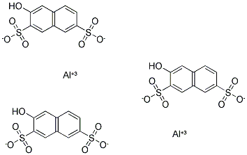 2-NAPHTHOL-3,6-DISULFONIC ACID, ALUMINUM SALT Struktur