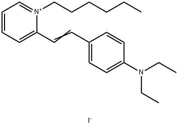 2-[4-(DIETHYLAMINO)STYRYL]-1-HEXYLPYRIDINIUM IODIDE Struktur