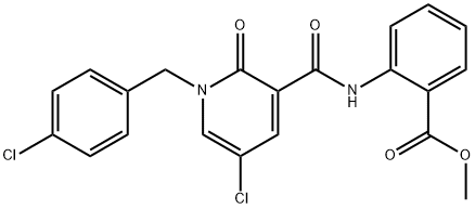 METHYL 2-(([5-CHLORO-1-(4-CHLOROBENZYL)-2-OXO-1,2-DIHYDRO-3-PYRIDINYL]CARBONYL)AMINO)BENZENECARBOXYLATE Struktur