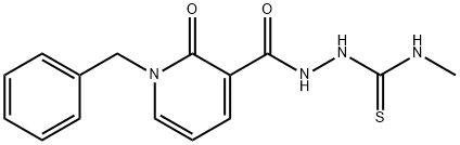 2-[(1-BENZYL-2-OXO-1,2-DIHYDRO-3-PYRIDINYL)CARBONYL]-N-METHYL-1-HYDRAZINECARBOTHIOAMIDE Struktur