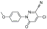 4-CHLORO-1-(4-METHOXYPHENYL)-6-OXO-1,6-DIHYDRO-3-PYRIDAZINECARBONITRILE Struktur