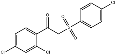 2-[(4-CHLOROPHENYL)SULFONYL]-1-(2,4-DICHLOROPHENYL)-1-ETHANONE Struktur