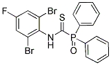 N-(2,6-DIBROMO-4-FLUOROPHENYL)OXO(DIPHENYL)PHOSPHORANECARBOTHIOAMIDE Struktur