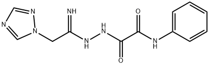 2-OXO-N-PHENYL-2-(2-[2-(1H-1,2,4-TRIAZOL-1-YL)ETHANIMIDOYL]HYDRAZINO)ACETAMIDE Struktur