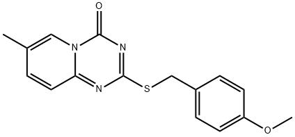 2-[(4-METHOXYBENZYL)SULFANYL]-7-METHYL-4H-PYRIDO[1,2-A][1,3,5]TRIAZIN-4-ONE Struktur