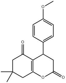 4-(4-METHOXYPHENYL)-7,7-DIMETHYL-4,6,7,8-TETRAHYDRO-2H-CHROMENE-2,5(3H)-DIONE Struktur