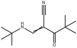 3-((TERT-BUTYL)AMINO)-2-(2,2-DIMETHYLPROPANOYL)PROP-2-ENENITRILE Struktur