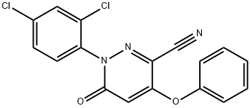 1-(2,4-DICHLOROPHENYL)-6-OXO-4-PHENOXY-1,6-DIHYDRO-3-PYRIDAZINECARBONITRILE Struktur