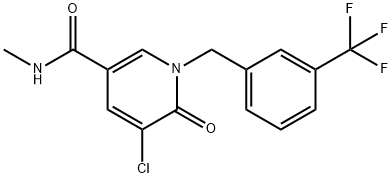 5-CHLORO-N-METHYL-6-OXO-1-[3-(TRIFLUOROMETHYL)BENZYL]-1,6-DIHYDRO-3-PYRIDINECARBOXAMIDE Struktur