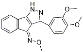 4-(4-(METHOXYIMINO)INDENO[2,3-D]PYRAZOL-3-YL)-1,2-DIMETHOXYBENZENE Struktur