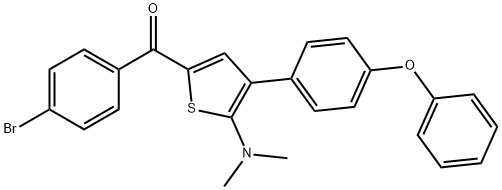 (4-BROMOPHENYL)[5-(DIMETHYLAMINO)-4-(4-PHENOXYPHENYL)-2-THIENYL]METHANONE Struktur